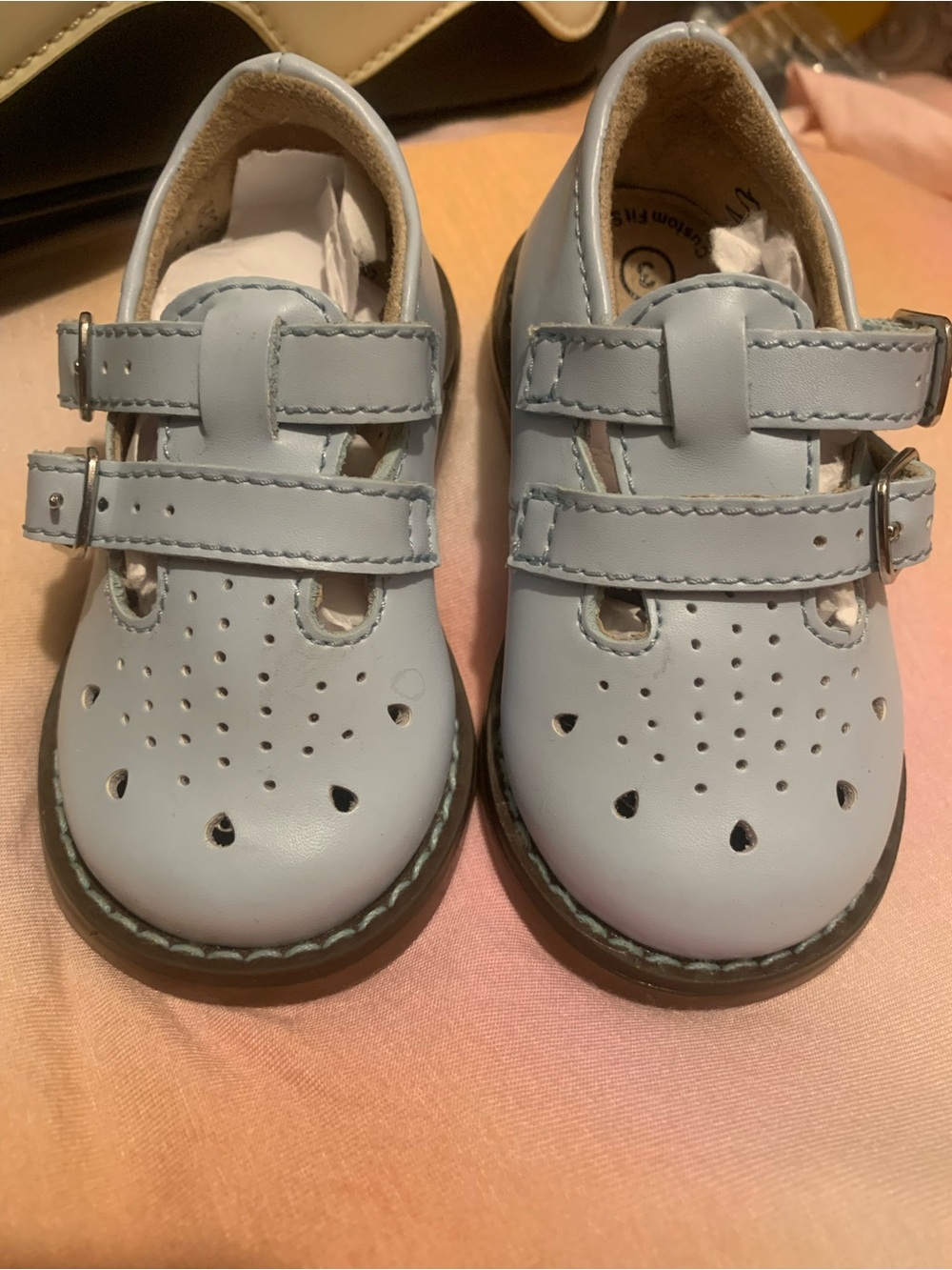 FootMates Light Blue Double-Strap Mary Jane Shoes